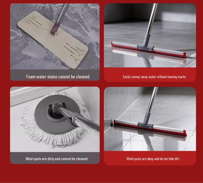 Retractable Bathroom Floor Squeegee & Glass Wiper Magic Broom