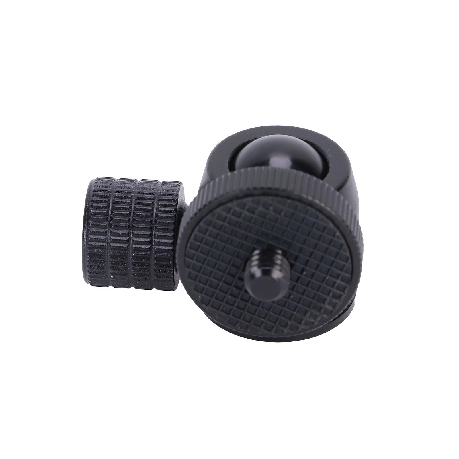 

Мини шаровая головка штатива с винтом 1/4 дюйма и адаптером крепления «горячий башмак» для кольцевой лампы для зеркальной камеры