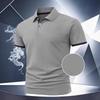 Summer New Men Short Sleeve Lapel Pure Color Polo Shirt Men Business Casual Golf Polo Shirt Tops