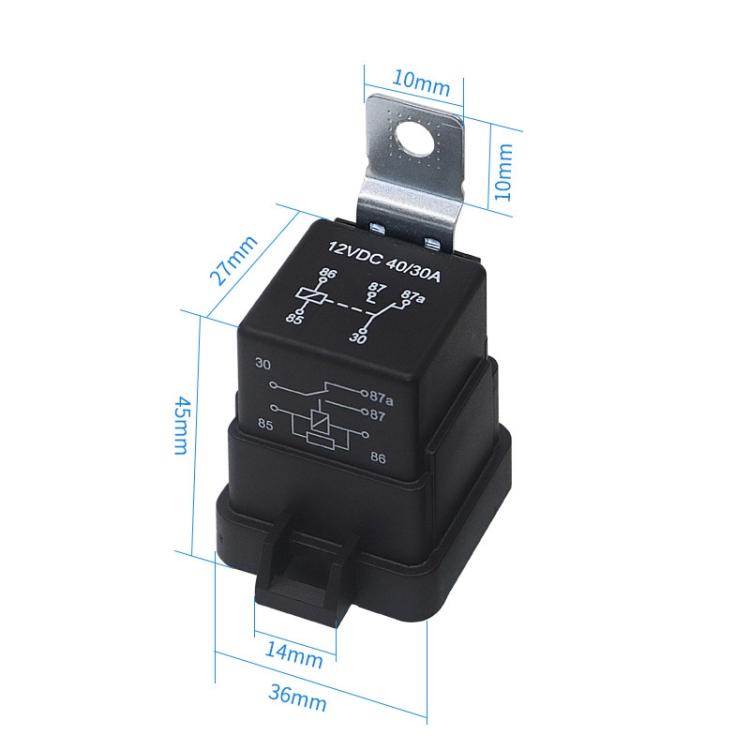 1040 5 Pin Waterproof Integrated Automotive Relay With Bracket, Rated voltage: 12V