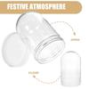 10pcs Clear Plastic Snow Globe Diy Kit Transparent Dome For Holiday Party Wedding Decoration Empty Base Supply Festive Craft