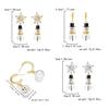 Elegant Charm Christmas Earrings Pack of 4 Including Snowman and Snowflake Styles for Celebrating Festival Holiday