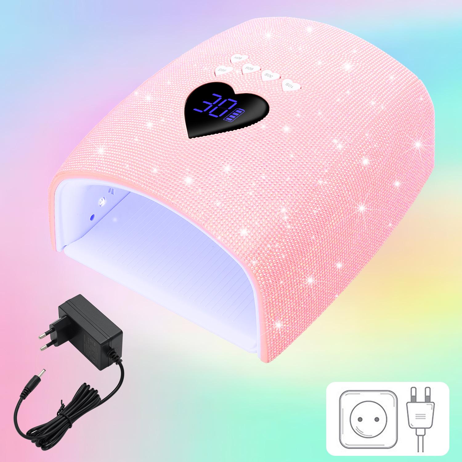 

Rhinestone 220W Portable UV/LED Nail Lamp - High Power, Quick Dry, No Hand Blackening