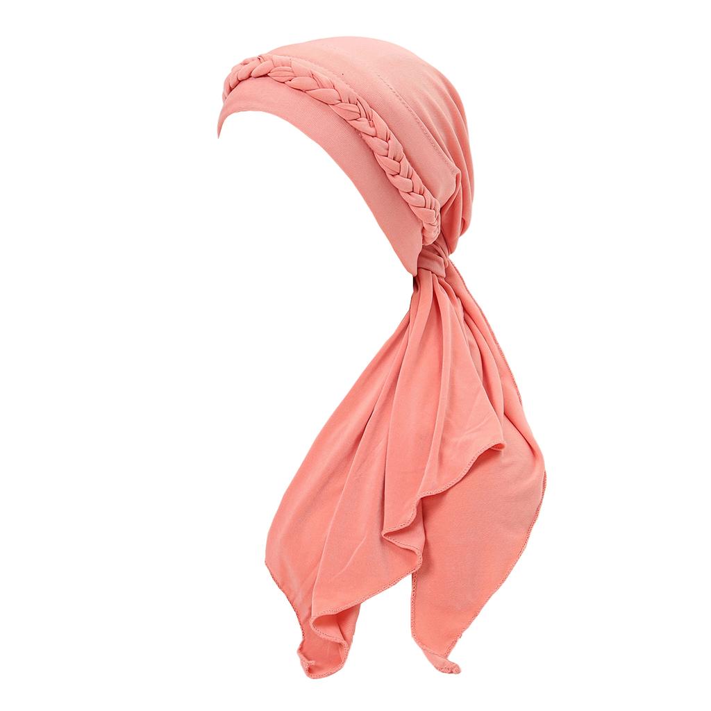 Jednokolorowe muzułmańskie hidżaby Damska chusta na głowę Turban Kapelusz Warkoczowy design Nakrycie głowy Modny dodatek Damska opaska na włosy Czapka