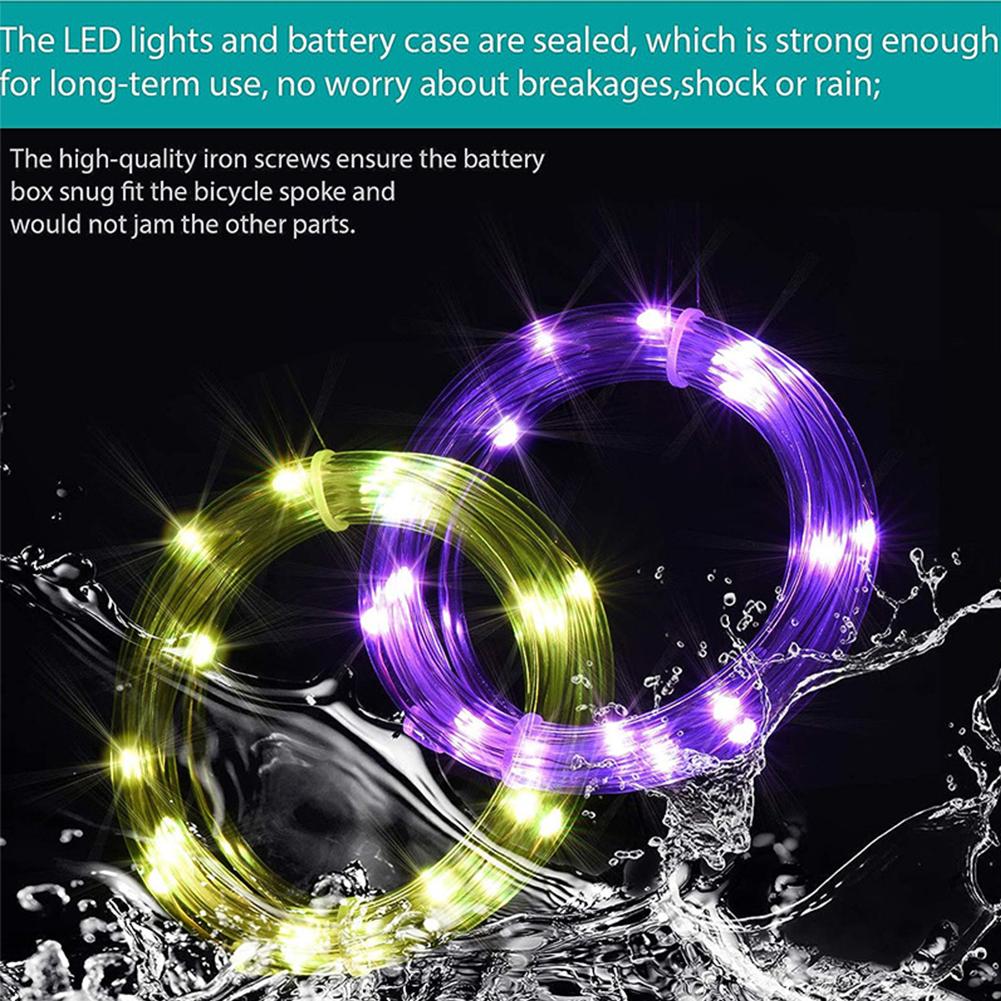 Bicycle Tire LED Light Waterproof Cycling Decoration Safety Warning Tire Strip Light Remote Control for Kids Adults Night Riding