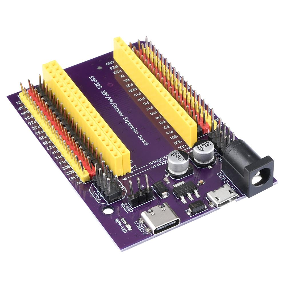 ESP11/ESP11-S Development Extension Board 18-Pin With Triple Power Input (Type-C/Micro USB/DC) for Stable DIY Applications