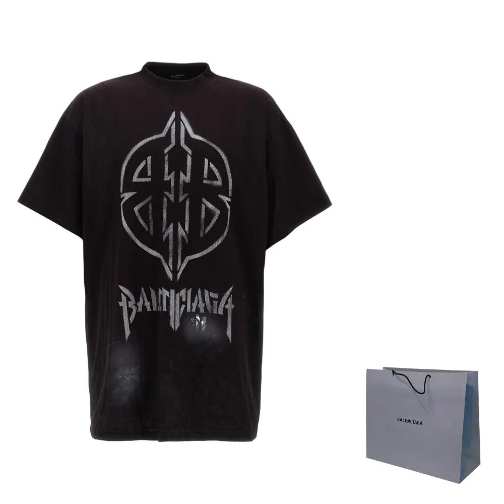 Balenciaga FW24 T Shirt Women's Black (Unisex) T-Shirts 787349TQVT19034
