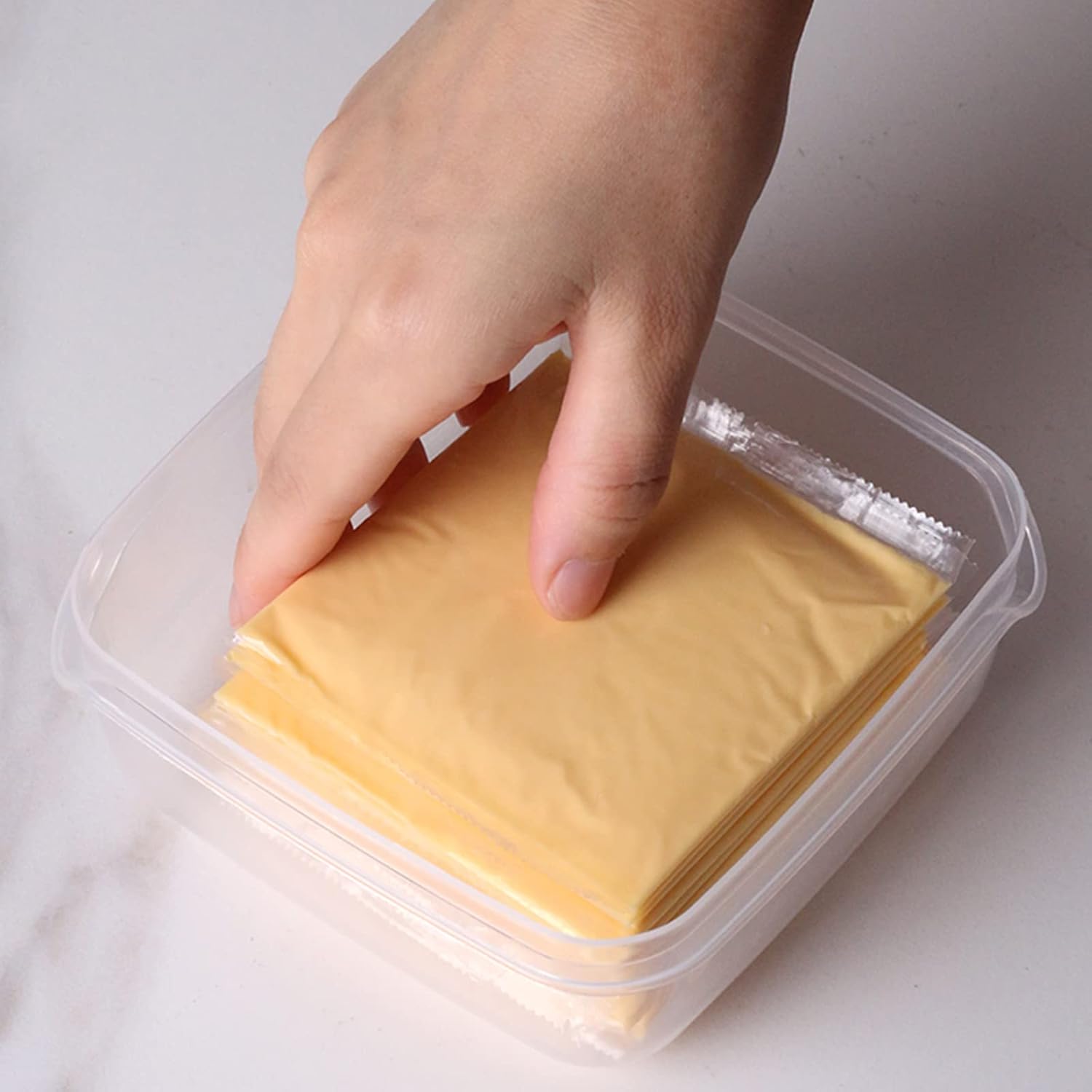 2 Pack-Cheese slicer Storage Containers with lids airtight Keeps slice Cheese Fresh and Delicious Reusable Preservation Container for Fridge 2