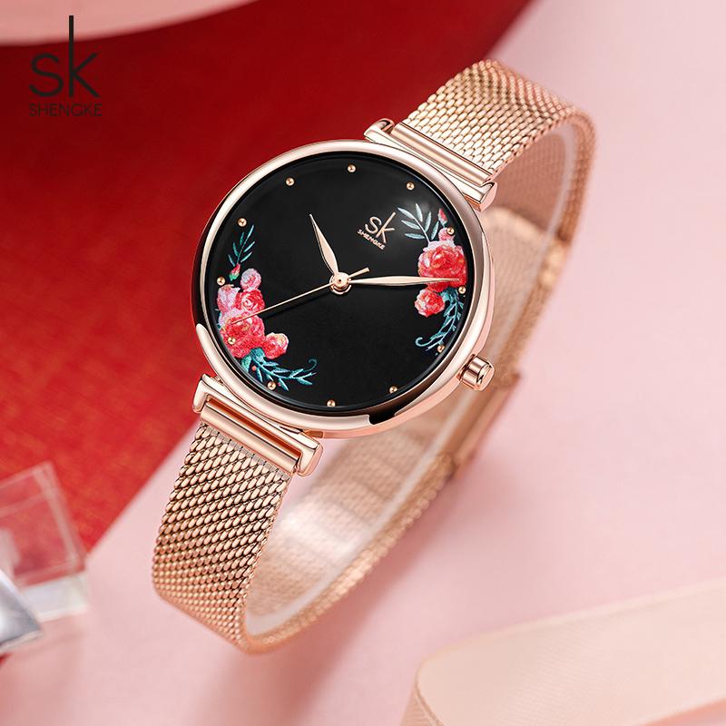 Shengke Original Style Women's Quartz Watches Top Brand Ladies Wristwatches Best Gifts Clock for Wife,Friend,Family