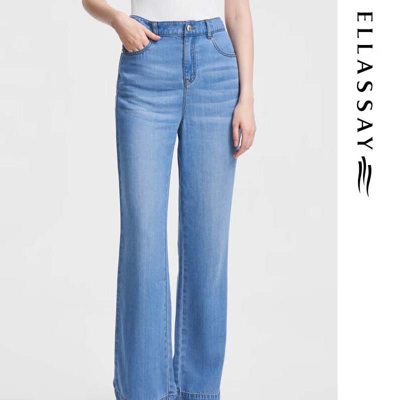 ELLASSAY Women's Commuter Straight-Leg Lyocell Jeans