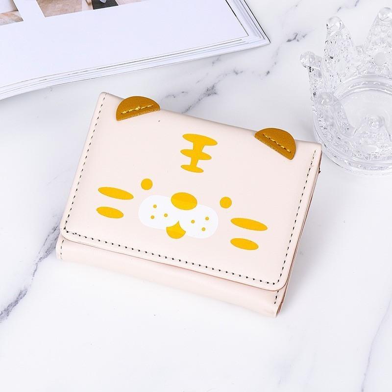 

Korean Style Mini Wallet For Women With Tri-fold Design In Various Colors білий