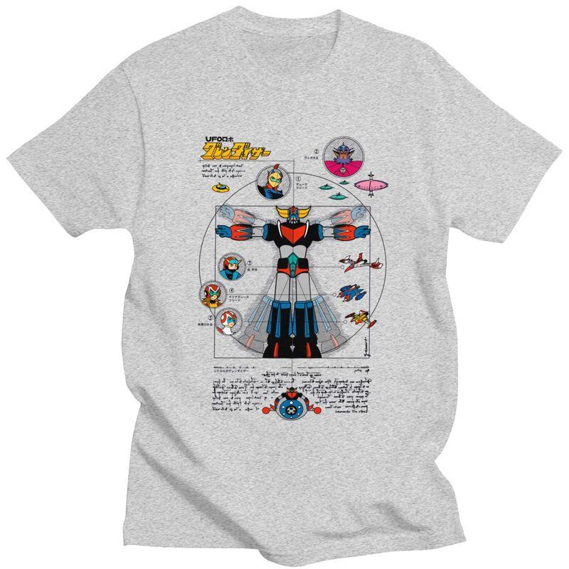 Custom UFO Robot Goldorak Grendizer Tshirt for Men Short Sleeve T Shirt Cool Tshirt Slim Fit 100 Cotton Tees Gift