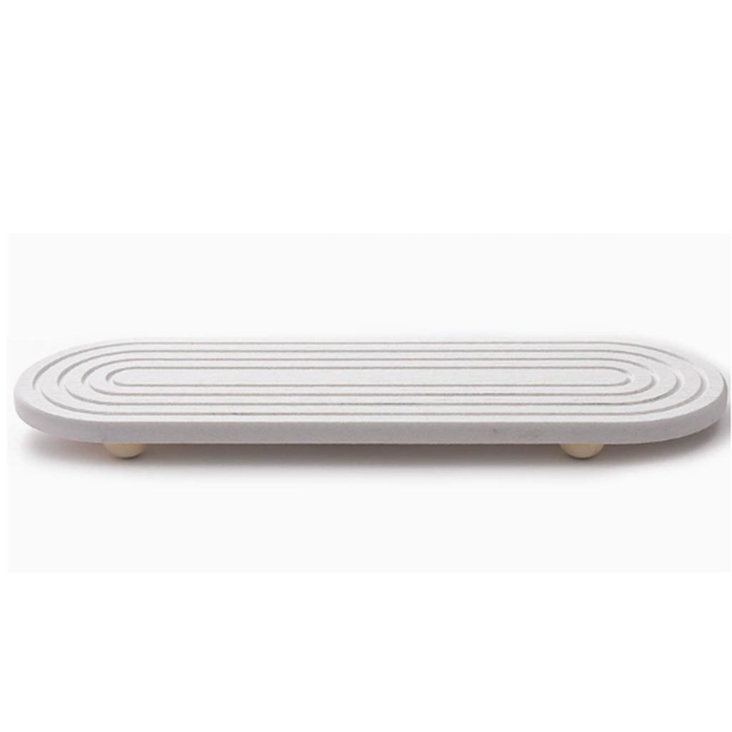 Water Absorbing Stone Tray Quick Drying Anti Slip Minimalist Diatomite Sink Tray for Kitchen Bathroom 30x10cm