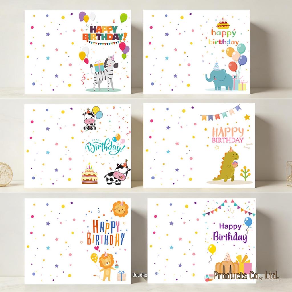 Happy Birthday Card for Kids - English Blessing with Envelope, Party Decoration