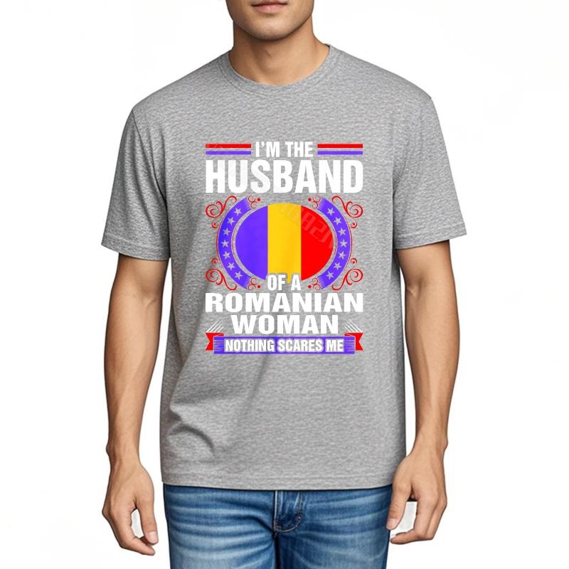 Top Tees Black Soft Cotton Teeshirt Romanian Husband Shirt Design Bold Casual Minimalist Tshirt New Arrived Cheap Tshirt Cotto