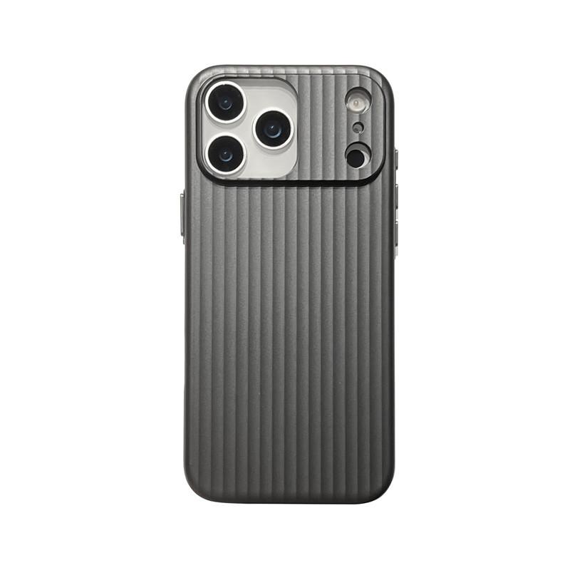 Corrugated Matte Plain Shockproof PC Hard Case for 17 Pro Max 16 15 14