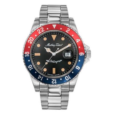 Mathy Vintage Red and Blue Pepsi Bezel Black Dial Automatic H901ATR 100M Men's Watch