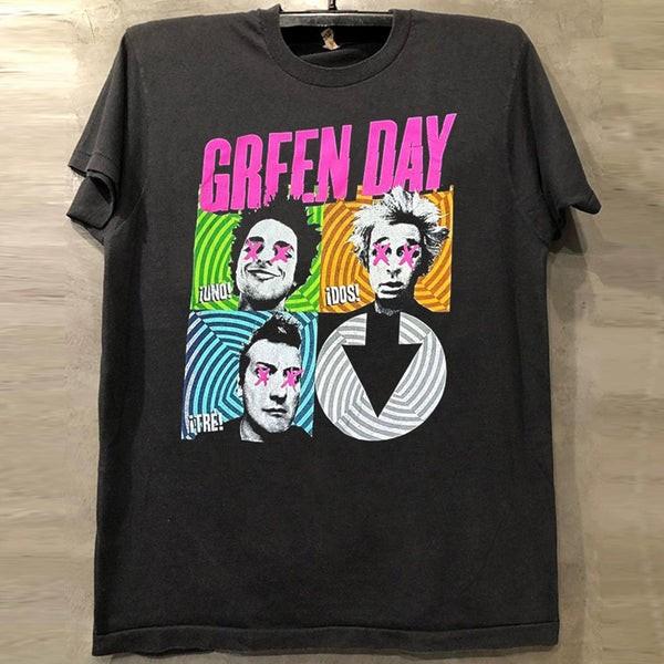 Vintage Green Day Band Graphic Basic Black Unisex T shirt Reprint WA4470 XXXXL