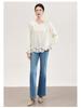 Luxurious Retro Chinese Satin Embroidery Round Neck Shirt - Early Spring Fashion