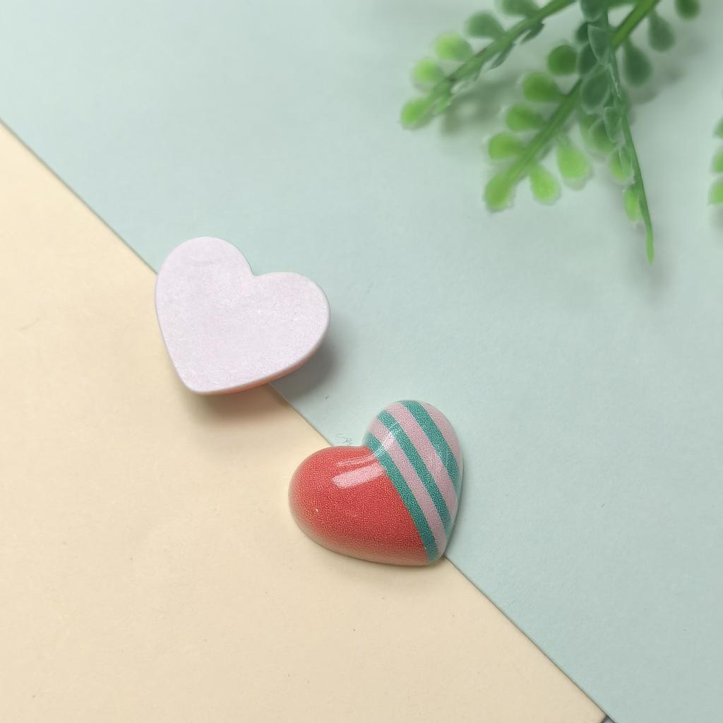 100Pcs Cute Flower Cherry Heart Resin Charms Flatback Resin Cabochon Fit Hair Bows Center Accessories DIY Scrapbook Crafts