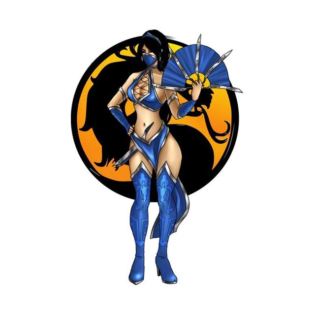 J549# Scorpion Spear Mortal Kombat Kitana Sticker On The Car Vinyl Decal Waterproof Decoration Car Stickers