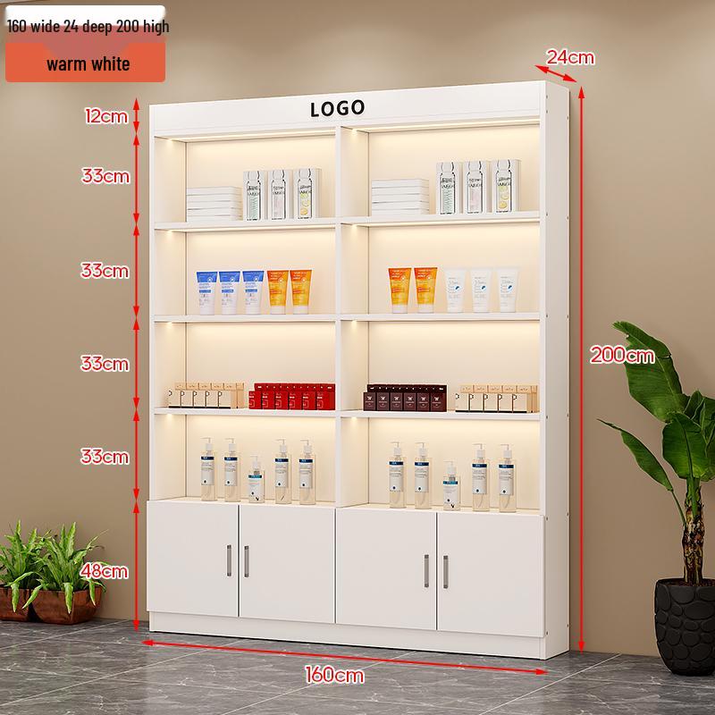 Illuminated Beauty Product Display & Storage Cabinet