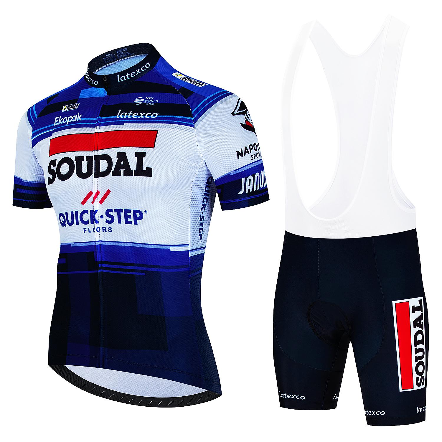 

Мужской комплект одежды для велоспорта SOUDAL Quick Step Clothing 2025 Велосипедная одежда Летняя веломайка Велосипедная куртка Мужские весенние шорты Комбинезон XXL