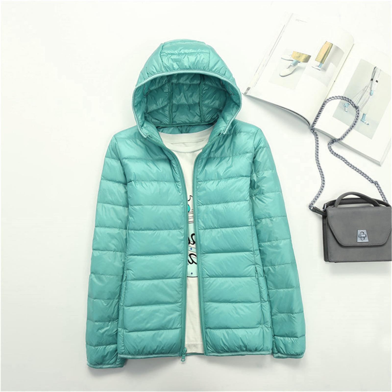 

МОДА Новая женская легкая куртка-пуховик с капюшоном, женская короткая однотонная, подлинная теплая модная женская одежда, тонкая куртка, одежда 7XL