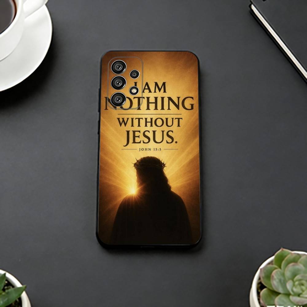 Bible Verse Christian Q-Quote Phone Case For Samsung S25,S24,S21,S22,S23,S30,Ultra,S20,Plus,Fe,Lite,Note,10,Black Cover