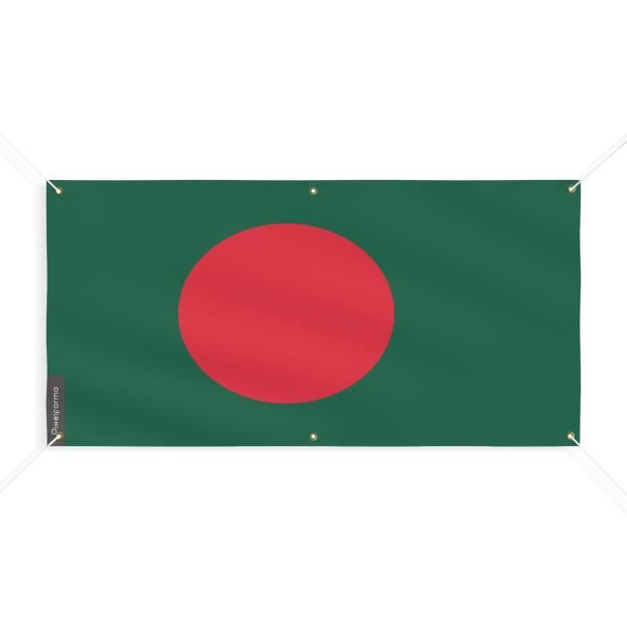 Bannière - Bangladesh - 170x340cm - Polyester - 6 Œillets - Extérieur