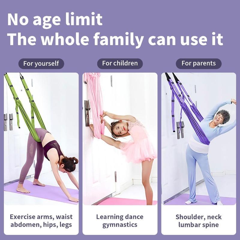 Yoga Strap Stretch Band Adjustable Aerial Anti-gravity Fitness Elastic Rope Women Pilates Hammock Stretch Home Inversion Train