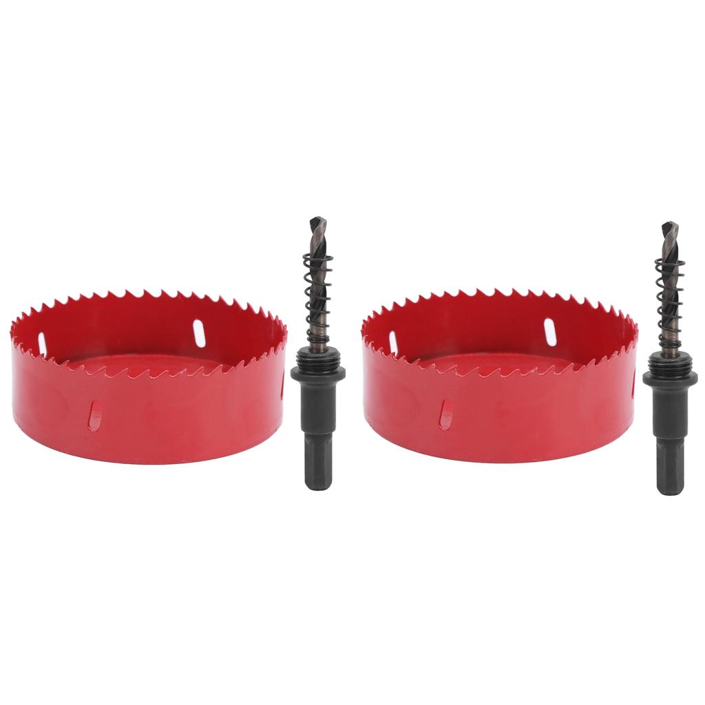 2 Sett BiMetall Hullsag Kuttersett for Aluminiumplate PVC Jernplate Hullåpning 120165mm(90 mm )