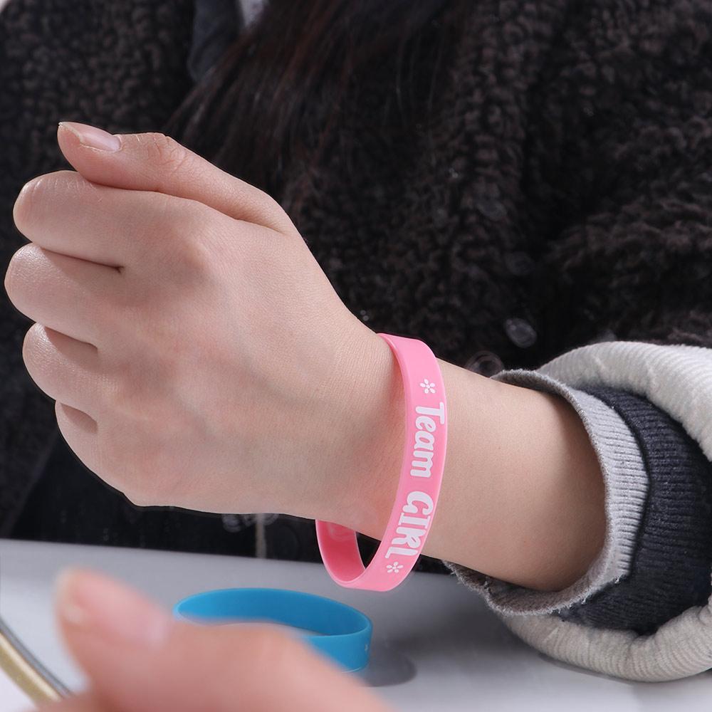 20pcs Durable Team Bride Bracelet Flat Printed Team Boy Girl Wristband Gender Reveal Parties