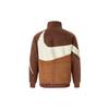 Nike Sportswear Swoosh Reversible Stand Collar Zip Fleece Jacket Men Jackets Surprise-Cocoa Coconut-Milk Light-British-Brown BQ6546-259