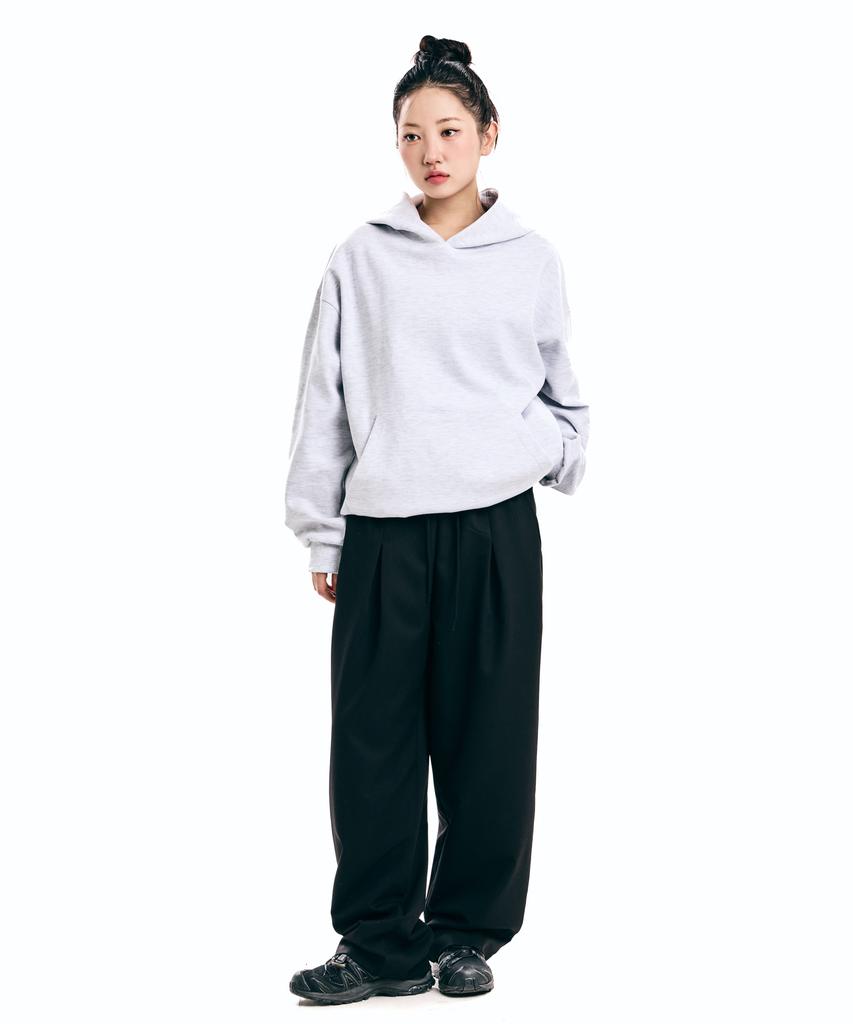 Descheuis One-Pleat Wide Fit Slacks_Black