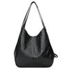 Vintage Large Capacity Shoulder Bags for Women Retro PU Leather Handbag Totes Solid Color Fashi Hand Bag Pack