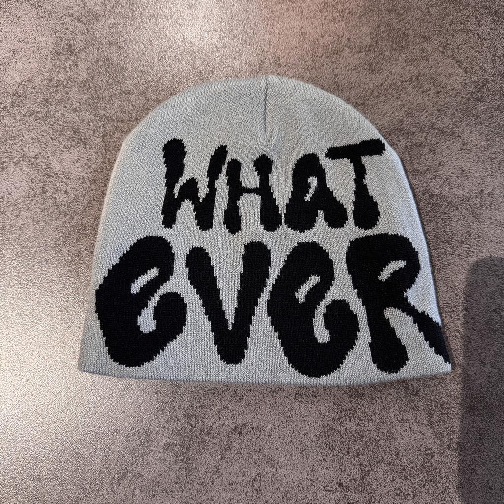Ever Lettered What Knit Cap Unisex Cold Weather Outdoor Sport Daily Wear Travel