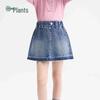Girls' Raw Edge A-line Denim Skirt
