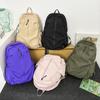 Versatile Japanese-Style Solid Color Backpack for School, Sports, and Travel