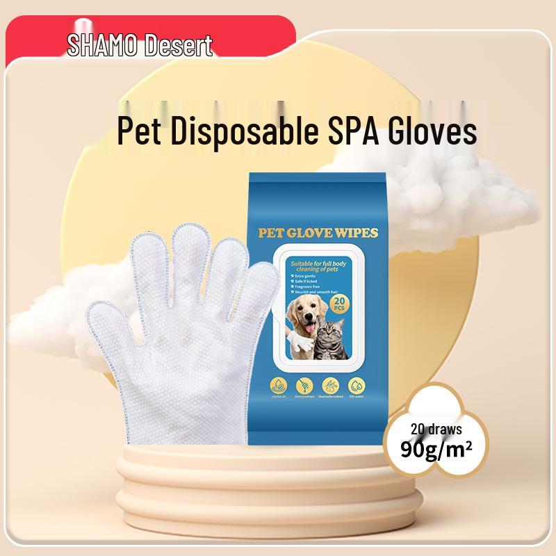 Rukavice a ubrousky pro čištění domácích mazlíčků od CrossBorder pro kočky a psy (Bezpečné proti olizování)