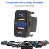 12V-24V Autoladegerät-Buchsenadapter, zwei USB-Anschlüsse, Schnellladegerät mit Spannungsanzeige für Toyota-Autozubehör, 40 x 22 mm
