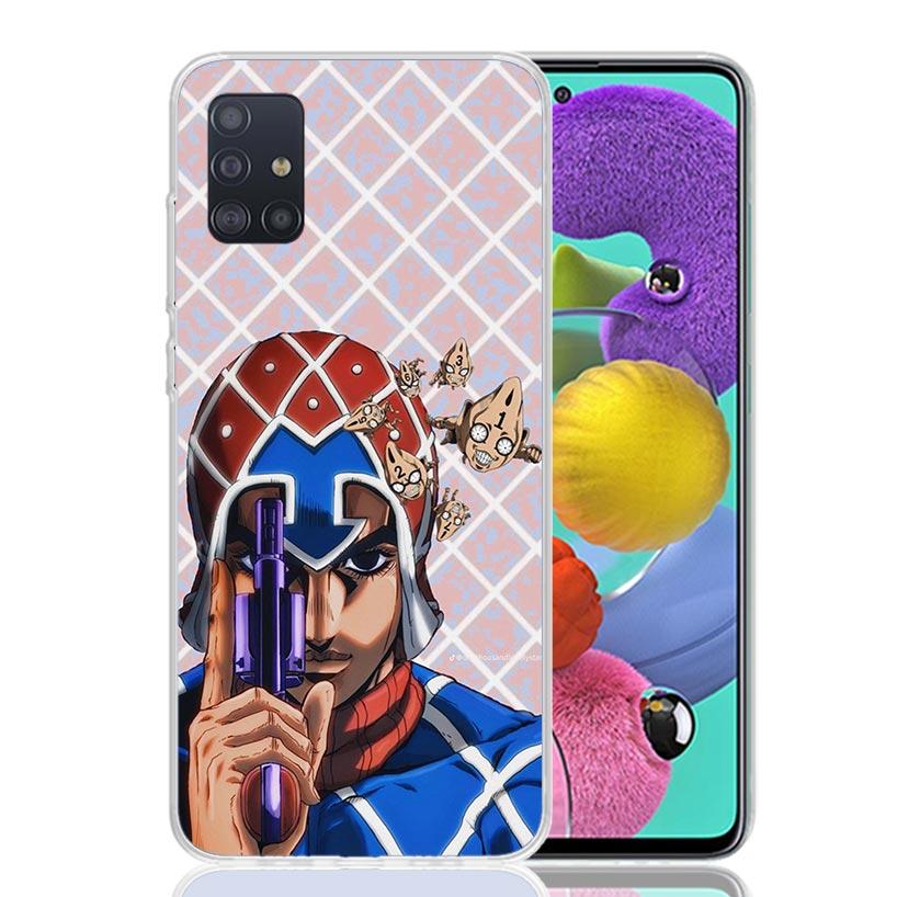 

JoJo Adventure Guido Mista Phone Case For Samsung Galaxy A52 A32 A22 A12 A02S A50S A30S A51 A31 AA71 Note 20 Ultra 10 S10 Plus G Samsung A20S