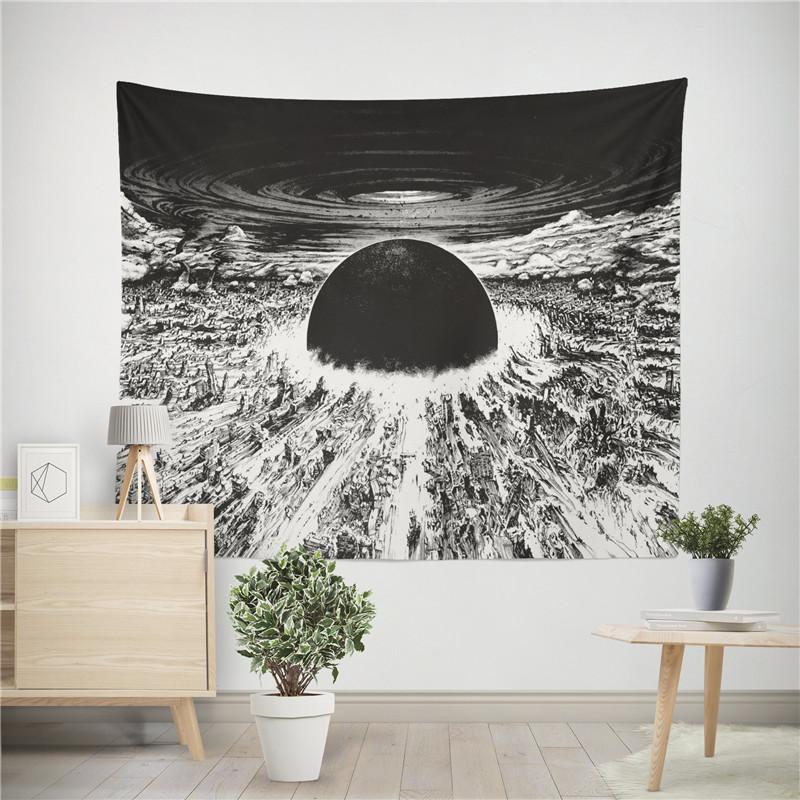 Aertemisi Akira Cyberpunk City Esplosione Manga Anime Giapponese Arazzo da Parete Arte per Camera da Letto Soggiorno Decorazione Festa