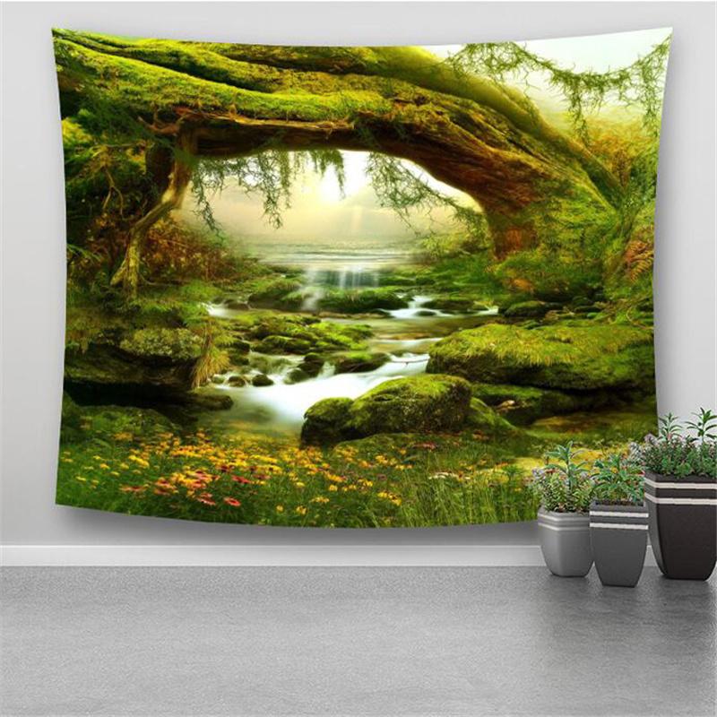 Natur Wald Tapisserie Hause Dekoration Hintergrund Wand Tuch Landschaft HD Natur Hängen Tuch Wohnzimmer Schlafzimmer