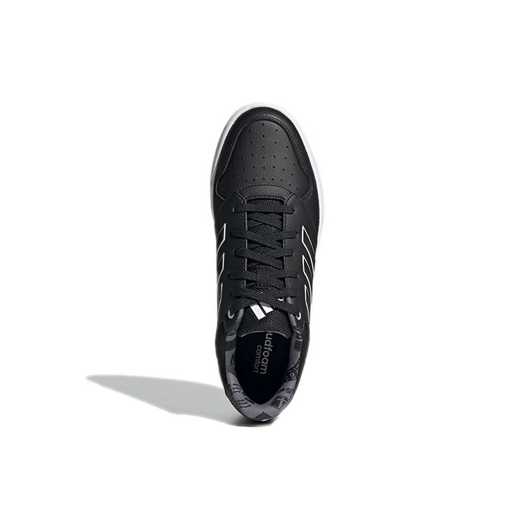 Adidas Neo Gametalker Round Toe Lace-Up Synthetic Leather Non-Slip Wear-Resistant Low-Top Basketball Shoes Men Sneakers Black White FY8585