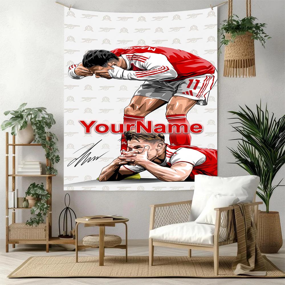 Arsenal Custom Ditt Navn Vægdekoration Vægtæppe Kunst Til Kæledyrsminde Fødselsdag Bryllupsfest Baggrund Familiegave