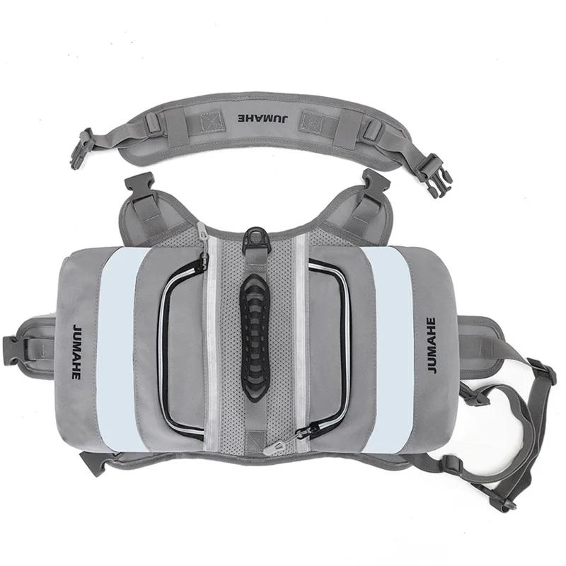 Large Capacity Dog training Backpack Harness Capacity Double Pack Reflective Adjustable Pet Chest Strap training storage collar