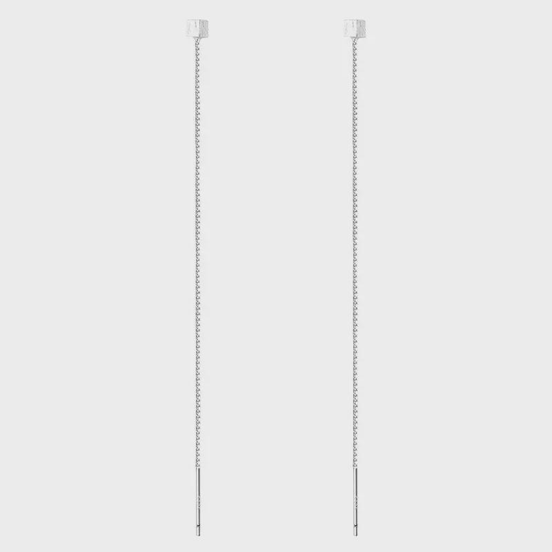 Quastenohrringe aus S925er Sterlingsilber für Damen – elegant, schlank und leicht für runde Gesichter