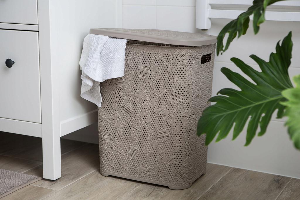 KADAX Basket with Lid for Laundry and Clothes Aglio 55L