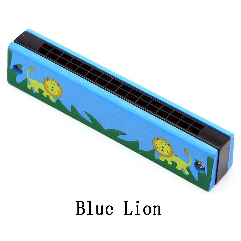 Wooden Harmonica Children Day Gift Birthday Party Favors Cartoon Pattern Lovely Noise Making Gathering Parties Instruments TMZ